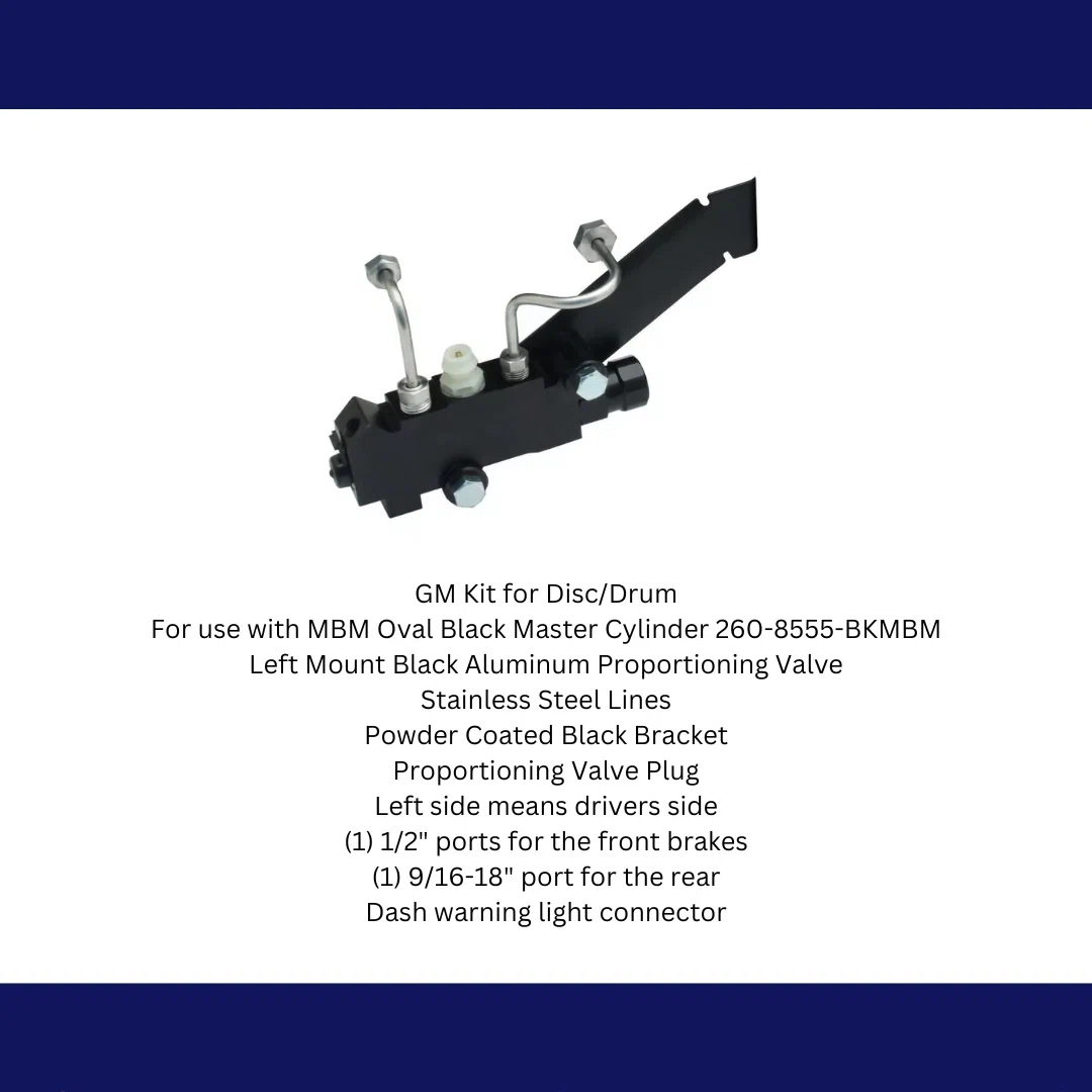 Disc_Drum Proportioning Valve Kit for Oval Master Cylinder PV2BK-260